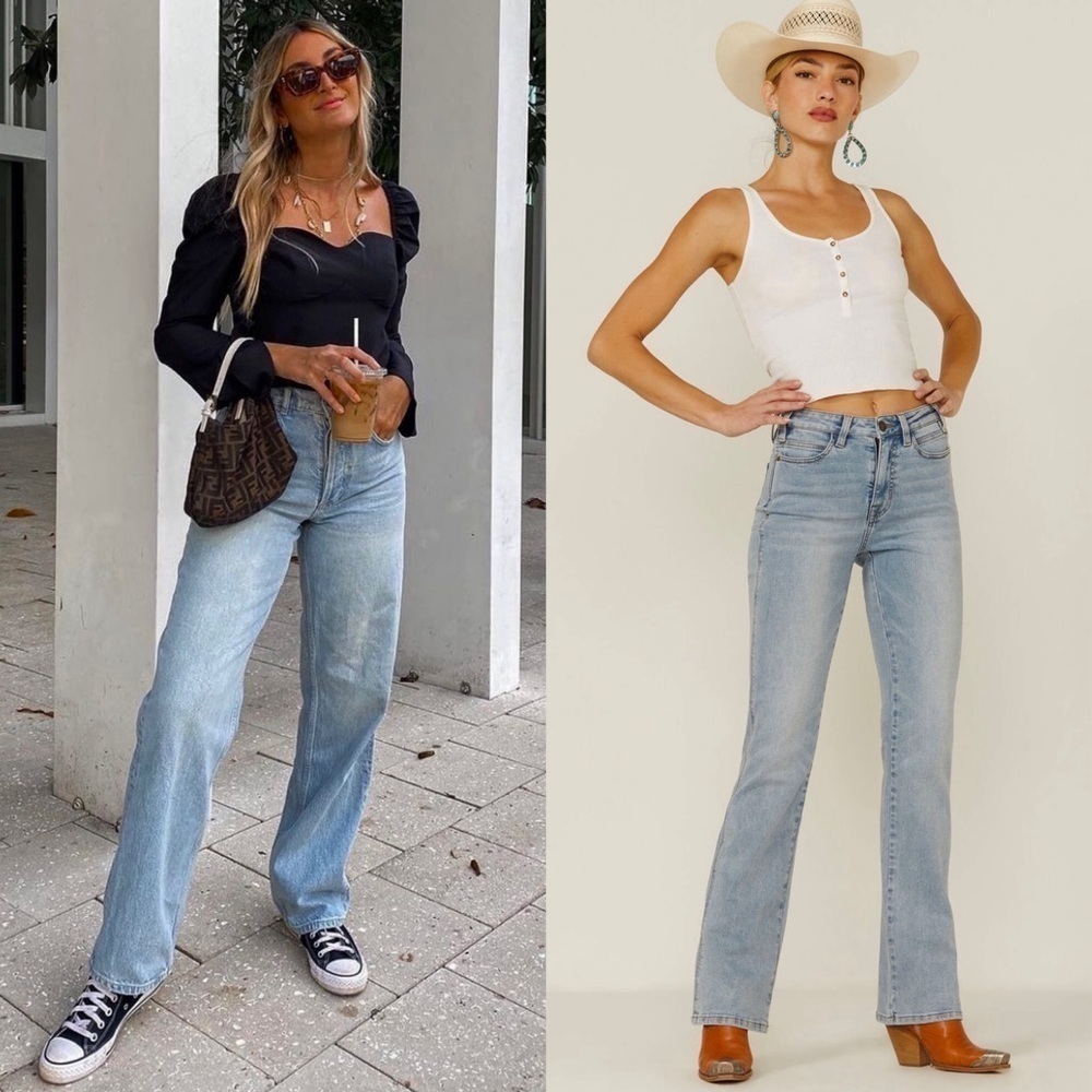 NWT BOYISH 90s High Rise Light Wash Stretch Denim Flare Leg Bootcut Jeans 25